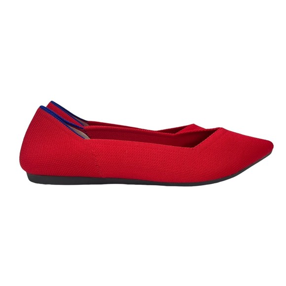 Rothy's Women's The Point Shoe Chili Red Flats - Size 9 - Near Perfect Condition - Picture 7 of 10